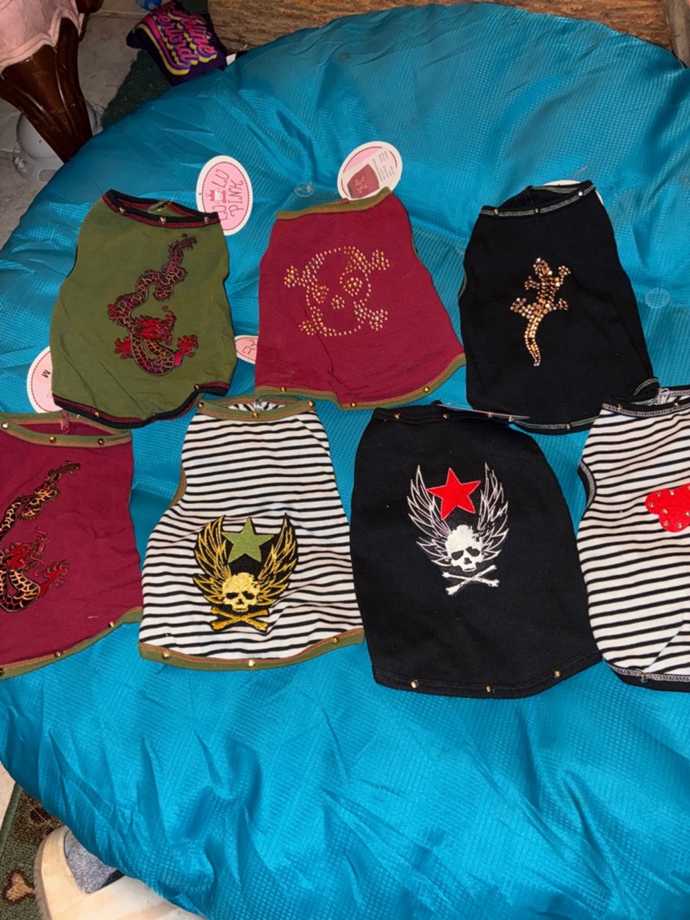 Bundle -9
9-14 pounds
Lulu pink pet clothing